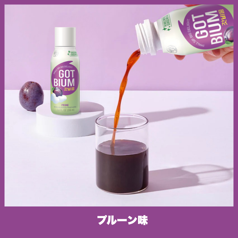 【hy公式】GOTBIUM ゴットビウム 食物繊維 3000mg 配合ドリンク プレバイオティクス 水溶性食物繊維 選べるフレーバー アップル＆ゴールドキウイ／プルーン／2種セット 230ml×6本 韓国 飲むタイプ